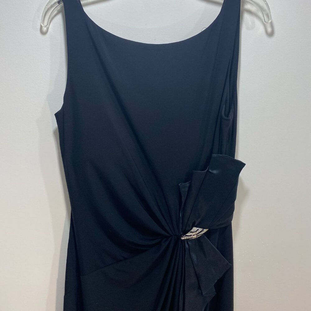 Ralph Lauren Silk Bow Evening Gown Dress Womens 6 Black Tie Bridal Formal Event - Picture 10 of 10